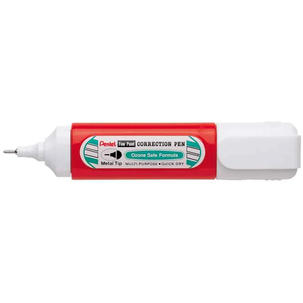 Pentel Correction Pen Metal Tip White 12ml x 3