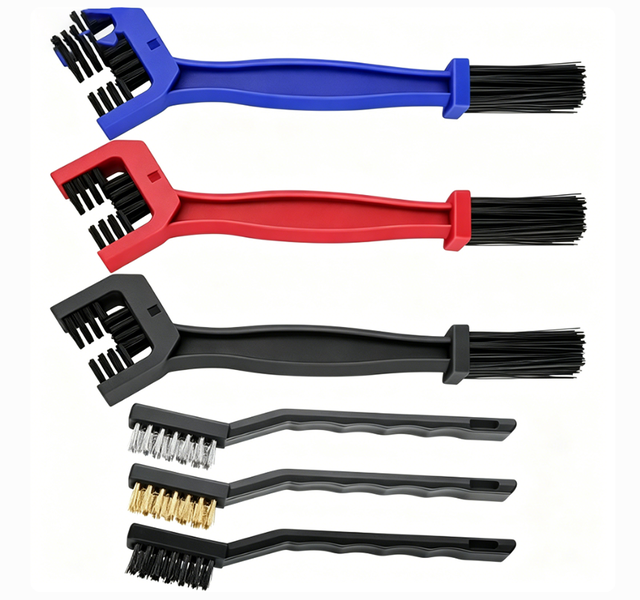 6Piece Bike &amp;Motorcycle Chain Cleaning Brush Set, Bicycle Maintenance Tools
