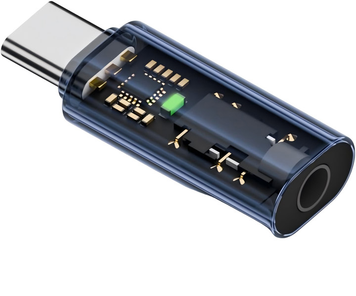 Blue USB-C to 3.5mm Audio Adapter - DAC Chip, Mic &amp; Call Support