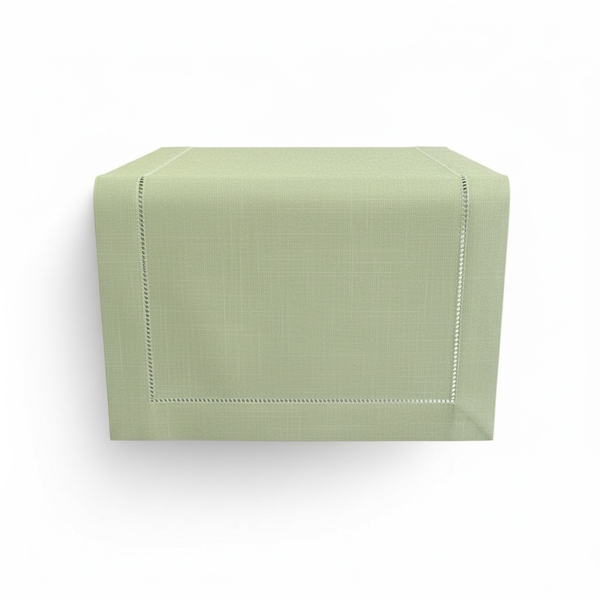 Elegant Sage Linen-Look Table Runner - 40 × 180 cm