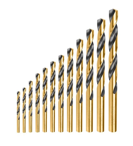 Total Tools HSS Twist Drill Bits Set 12Pcs
