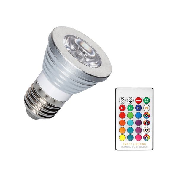 5W RGBW Remote Control E27 LED Colour Changing Light Bulb