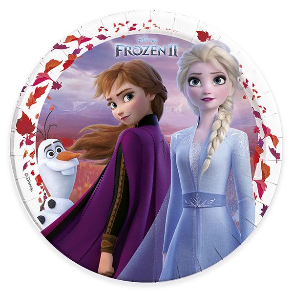 Frozen II Sparkle Paper Plates Large 23cm