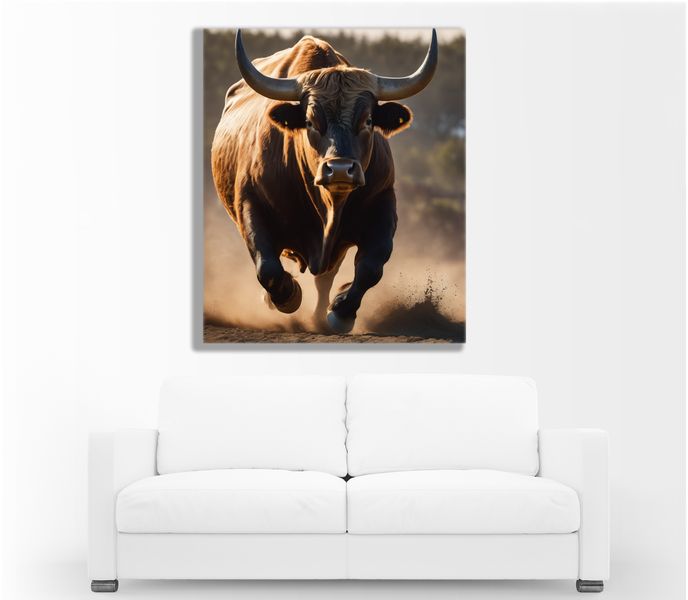 0078 Buffalo Rage One Canvas Wall Art