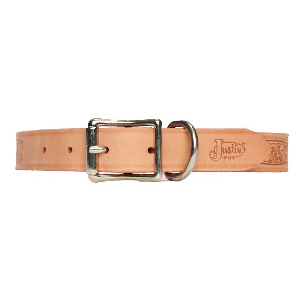 Justin Western Paws Leather Dog Collar