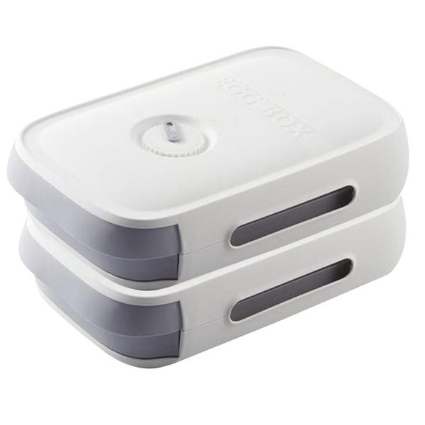 2 Piece Refrigerator Stackable Egg Storage Box Container Drawers