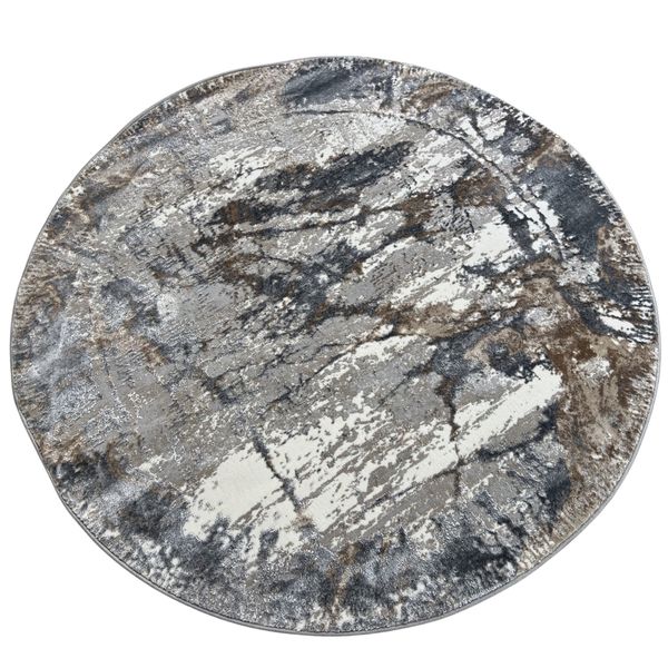 Aman Rugs - Abstract Round Area Rug - 150 x 150 cm