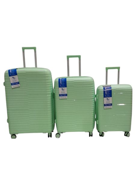3 Piece Straight Stripe Premium Polypropylene Spinner Luggage Set