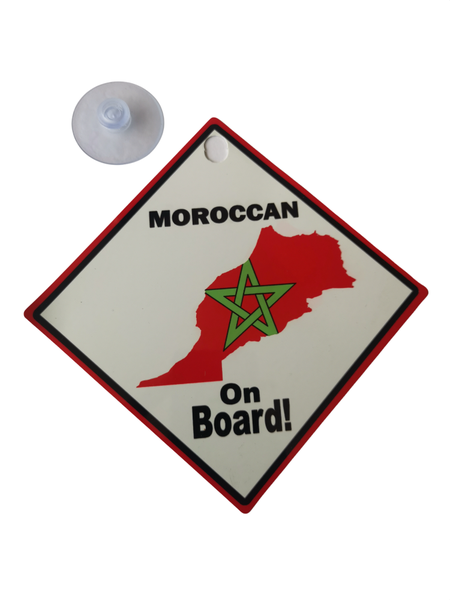 Moroccan On Board Car Back Window Metal Plate With Rubber Stick On