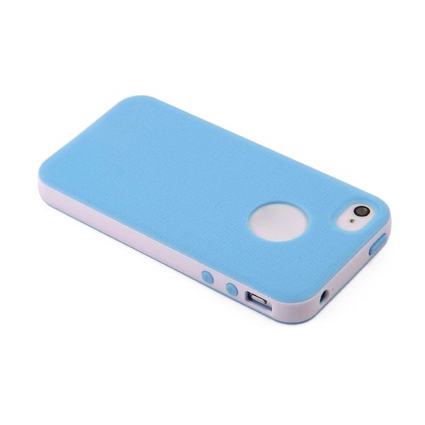 Light Blue White Tpu Pc 2-Piece Style Hard Case Cover Compatible with Apple