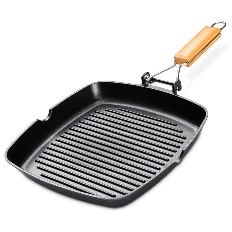 28cm NonStick Grilling Pan with Foldable Handle Shop Today. Get it