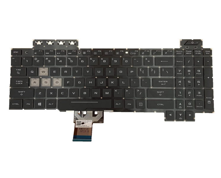 Replacement Keyboard for Asus TUF Gaming FX505 / FX705D White LED Backlit