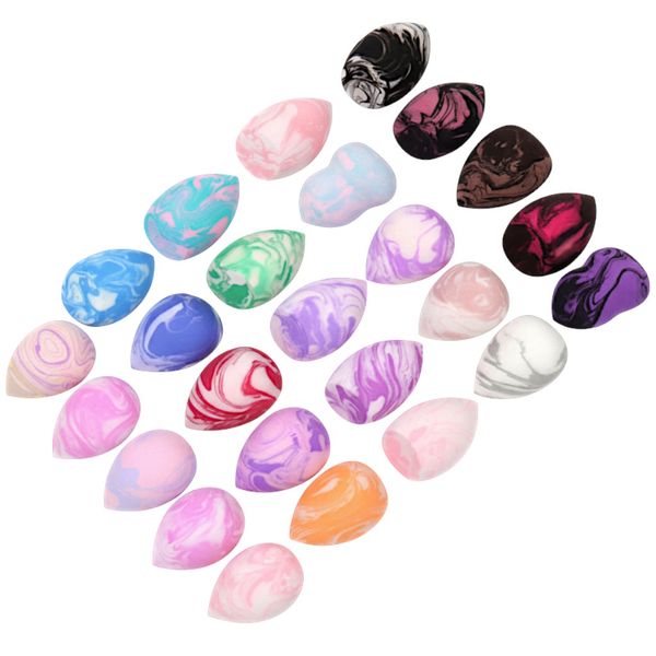 25 Piece - Marble Teardrop Makeup Sponge Set - Multi Colour