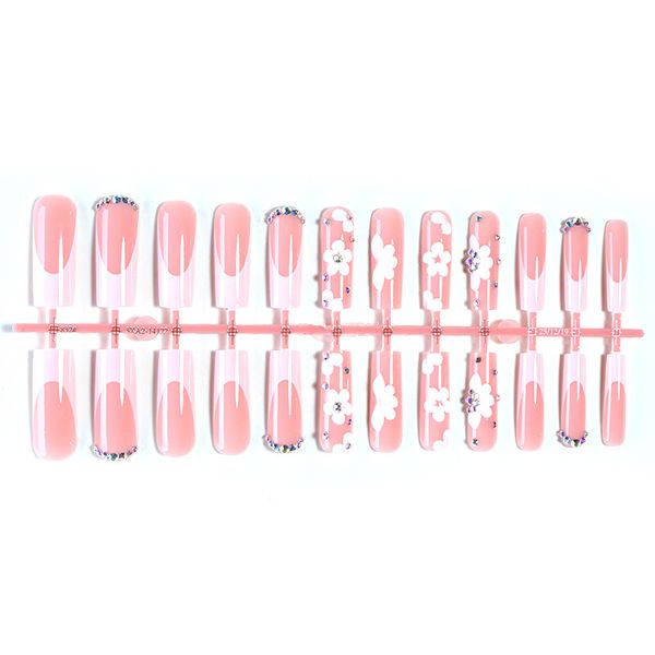 French lace snake pattern floral diamond nail art, sweet cool European and