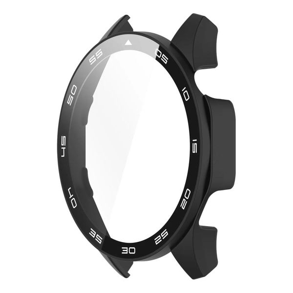 46mm Bezel Hard Case with Glass compatible with Huawei Watch GT 5 Pro-Black