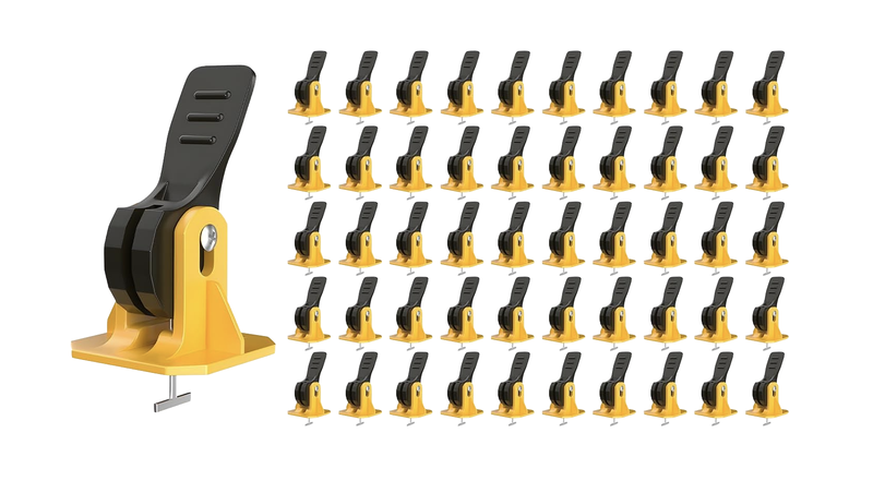 Tool DIY 50pcs Reusable Tile Leveling Kit with Clips &amp; Spare Steel Pins-7cm