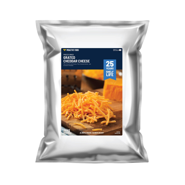 Freeze-Dried Cheddar Cheese - Grated - 1kg