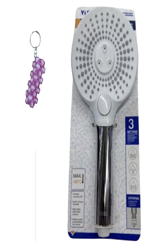 3 Jet Types Matte Shower Head And A Keyholder