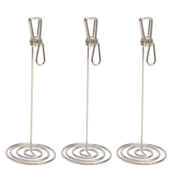 Fish Mouth Card Holder Silver for Table Numbers