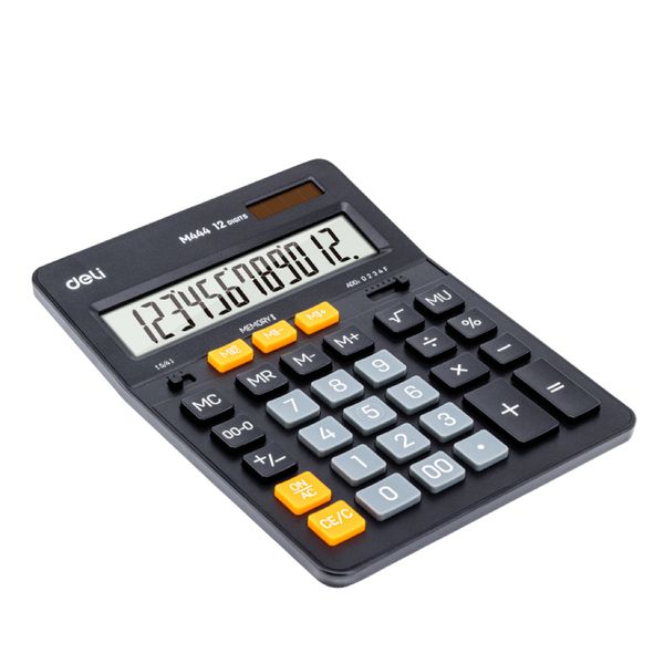 Deli 12-Digit Calculator with Dual Memory and Dual Power