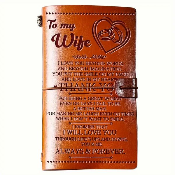 Journal To My Wife PU Leather Great Sentimental Gift