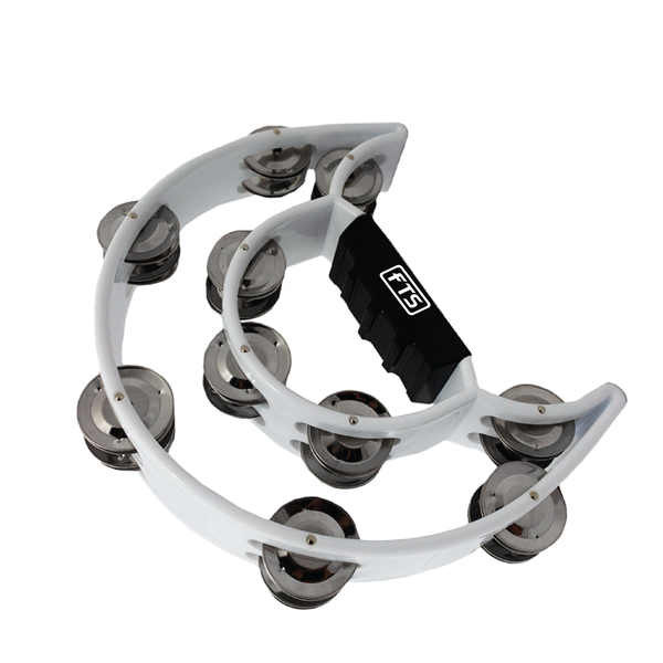FTS-JT-TX9-20 WH Double Row Tambourine White