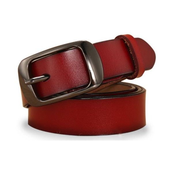 Olive Tree - Ladies Genuine Leather Belt Maroon