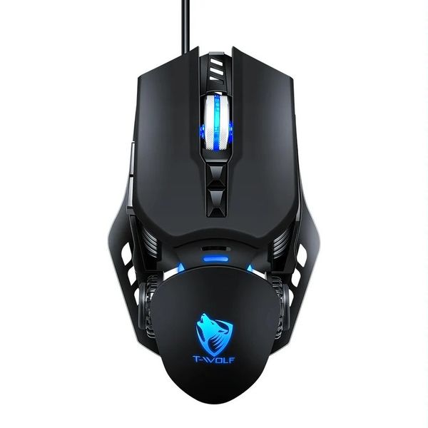 T-WOLF G530 Robocop RGB Wired Gaming Mouse - Ergonomic (Black)