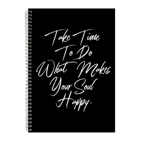 Happy A4 Notebook Spiral Lined Motivational Saying Graphic Notepad Gift 154