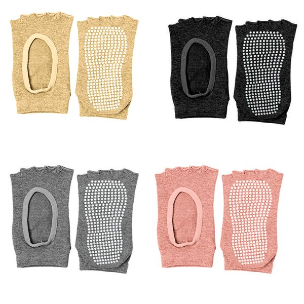 4 Pairs Yoga Pilate Socks Exercise Grip Ankle Socks One Size Various Colour