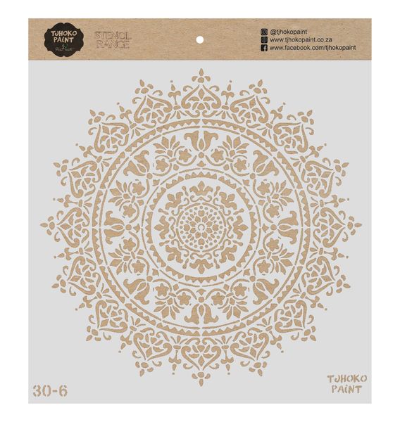 Tjhoko Paint Stencil - 30x30cm - Mandala 3