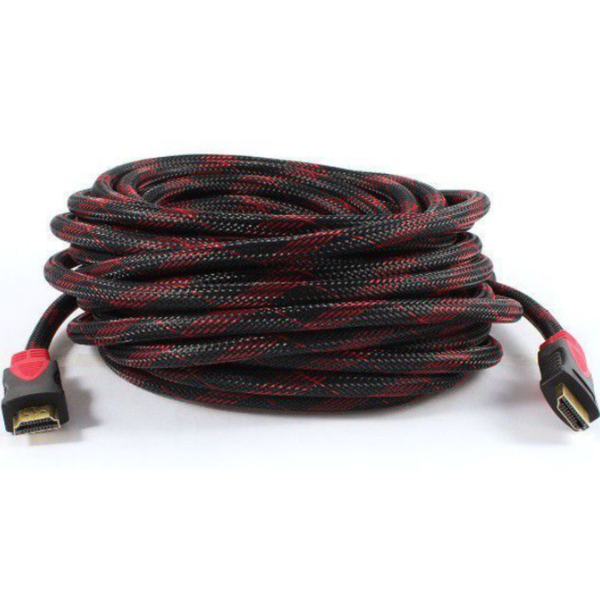 HDMI Cable - Braided HDMI to HDMI Cable 3m - Black &amp; Red