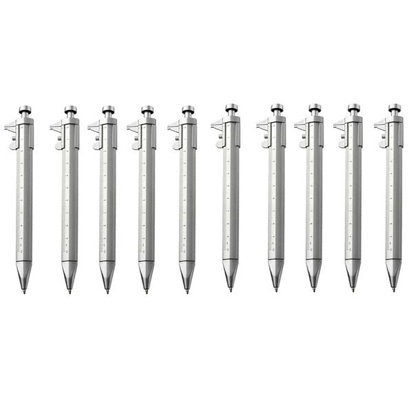 10Pcs Vernier Caliper 0-100Mm Ballpoint Pen Multifunction Gadget