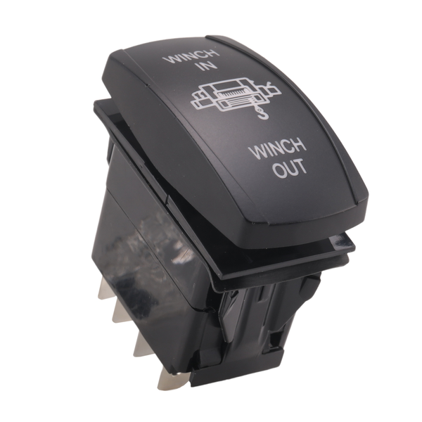 7Pin Laser Momentary Rocker Switch 12V On-Off-On Led Light Green