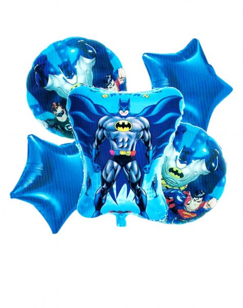 Batman Foil Balloons Set 5 Piece Birthday Party Celebration Decoration Kids