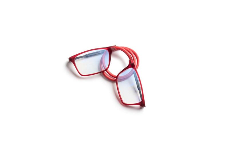 Brentoni Snap Reader Clear Shiny Crystal Red - Blue Blocker