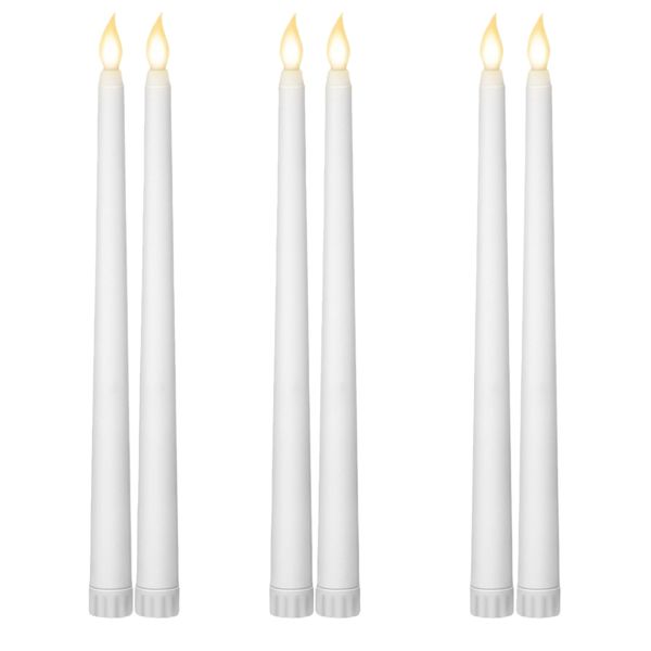 Long Christmas LED Candle Flameless Pointed Candle Light