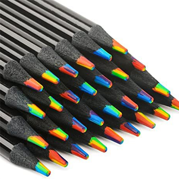 Rainbow Colored Pencils, 7 Color, for Drawing Coloring Sketching (12)