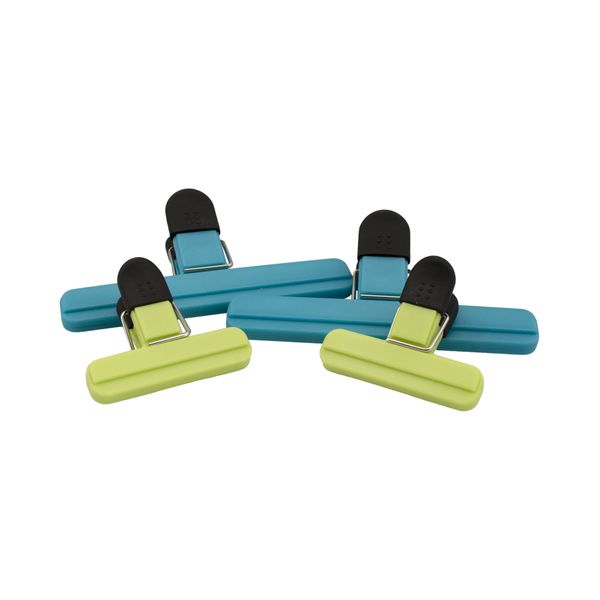 Regent Bag Sealing Clips Mixed Colours 2 Large &amp; 2 Small - 155x90mm/78x65mm