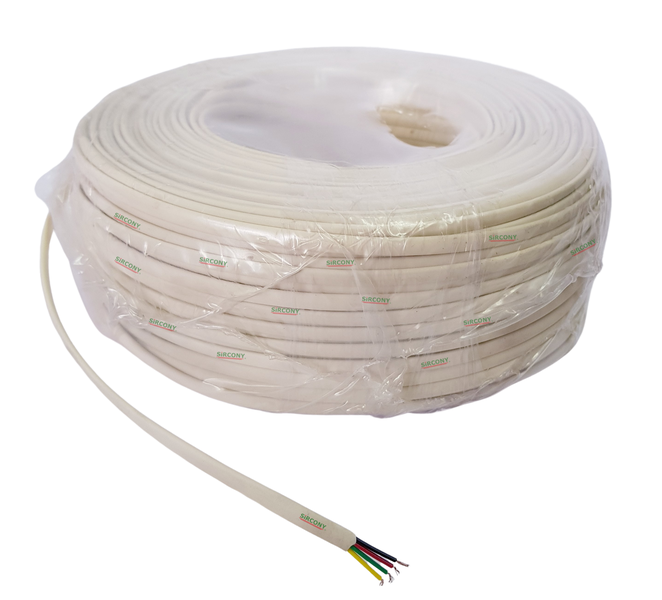 SiRCONY Telephone FLAT cable (100M) 4 core IVORY