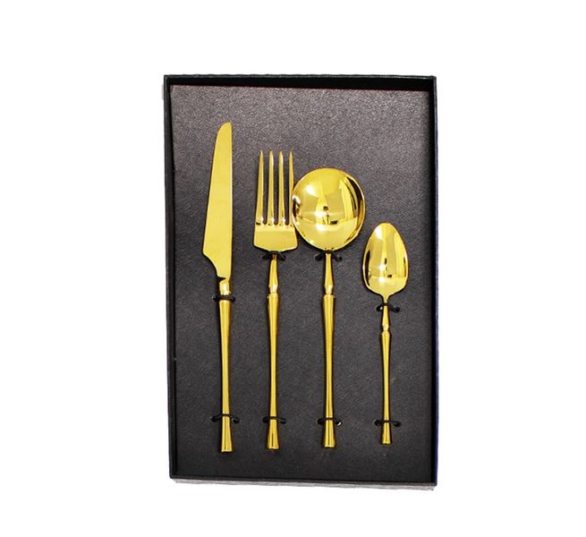 Designer Gold Cutlery Set - 4 Piece