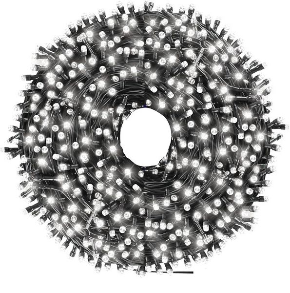 9V 100M White LED Black Cable Fairy Light ZYF-146
