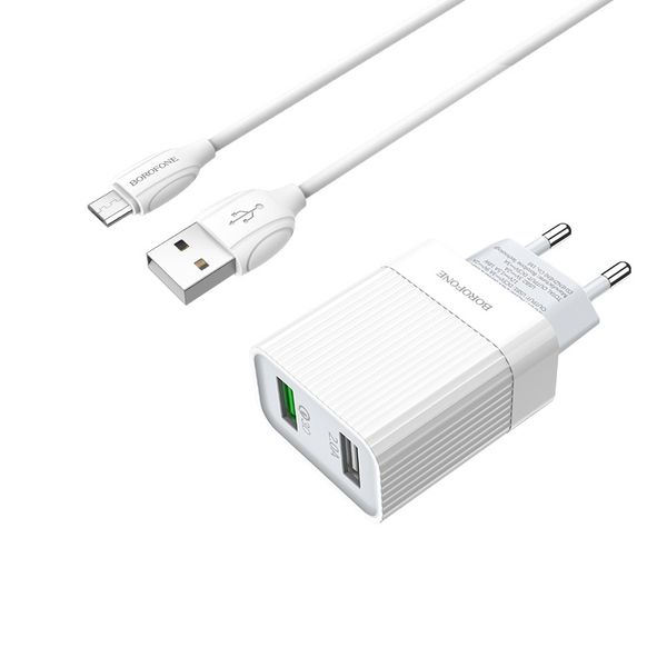 Wall charger BA39A Speedway QC3.0 EU set with cable