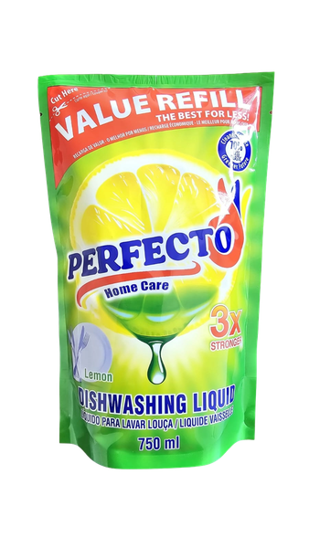 6 Pack | Dishwashing Liquid | Refill | Lemon | 750ml | Perfecto