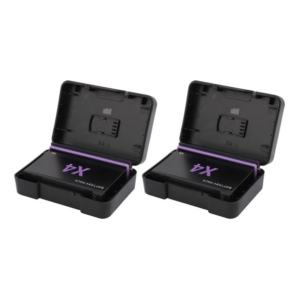 Compatible With X4 2500mAh Cam Batt 2 Pieces With Box &amp; Slot