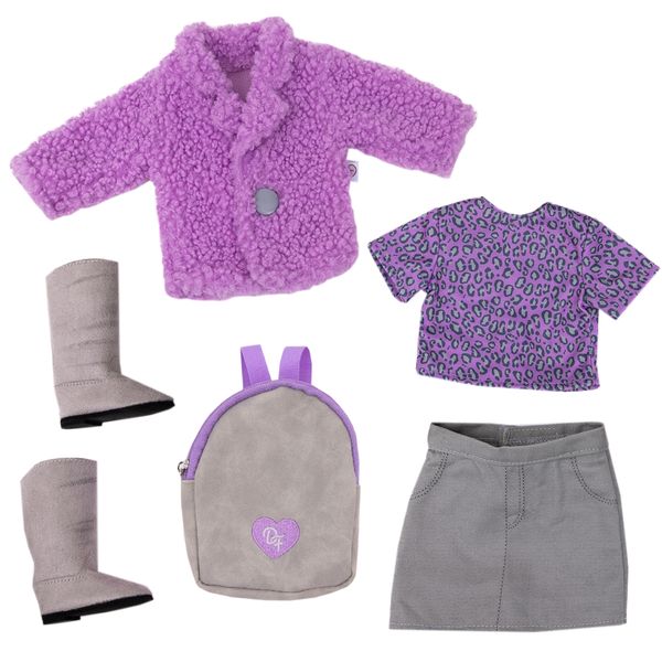 DesignaFriend - Cosy Days Winter Outfit for 18-inch - 46cm Fashion Doll