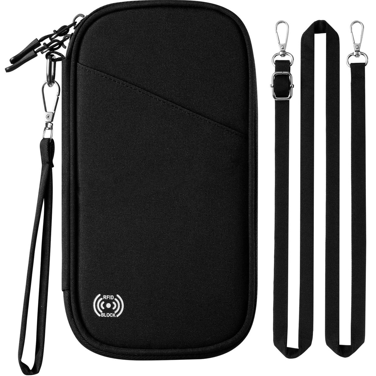 Multifunctional Storage Bag with Shoulder Strap - Black and Gray