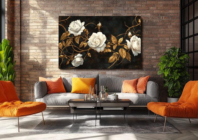Canvas Wall Art - Vintage Charm Rose Abstract - HC0100
