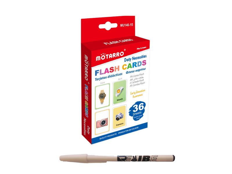 Motarro Children Early Development Daily Necessities Flash Cards With ReVibe Pen
