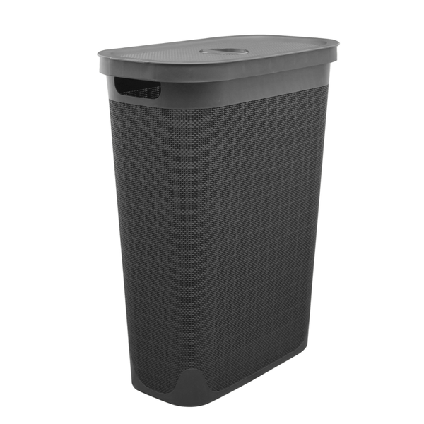 Slim Laundry Hamper Fiber 40L Grey